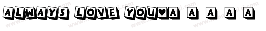 Always love you字体转换